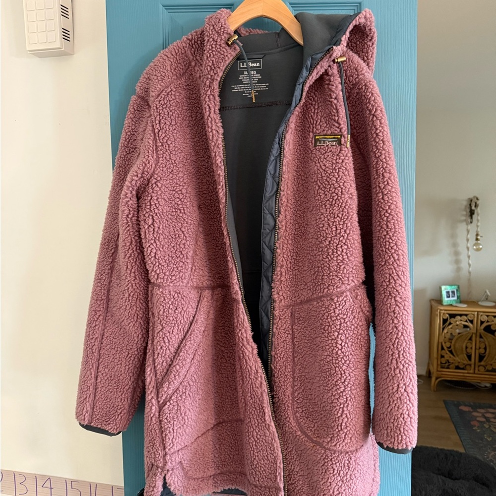 L.L. Bean Purple Mountain Pile Fleece Coat